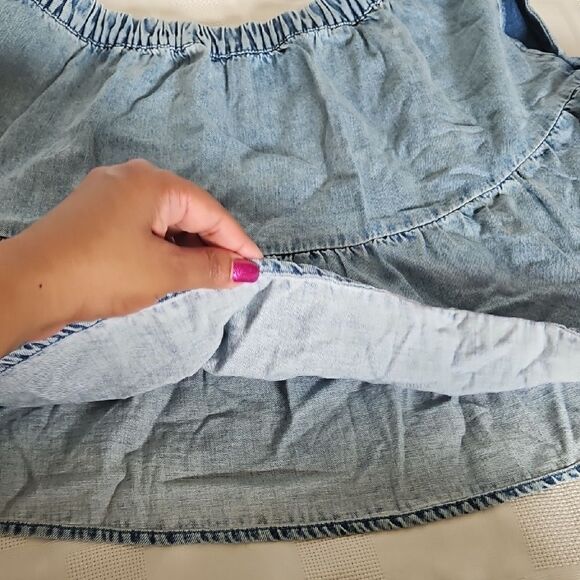 American Eagle Outfitters Blue Tiered Bubble Skirt - Picture 10 of 16